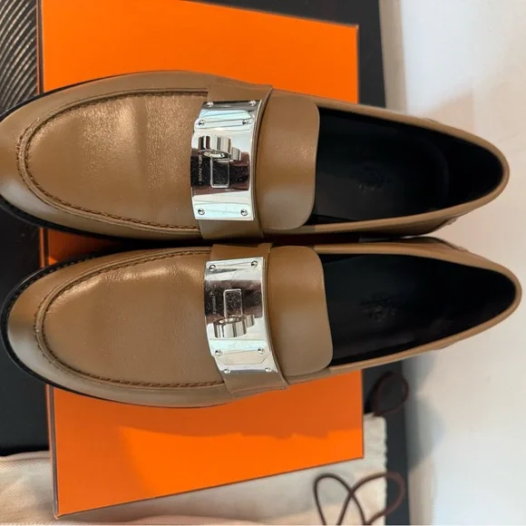 Hermes “Hot” Loafers with Silver Buckle - Picture 9 of 9